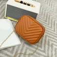 thumbnail image 1 of Quilted Crossbody Bag for Women Chevron Shoulder Purse with Gold Chain Strap Small Camera Handbag, 1 of 3