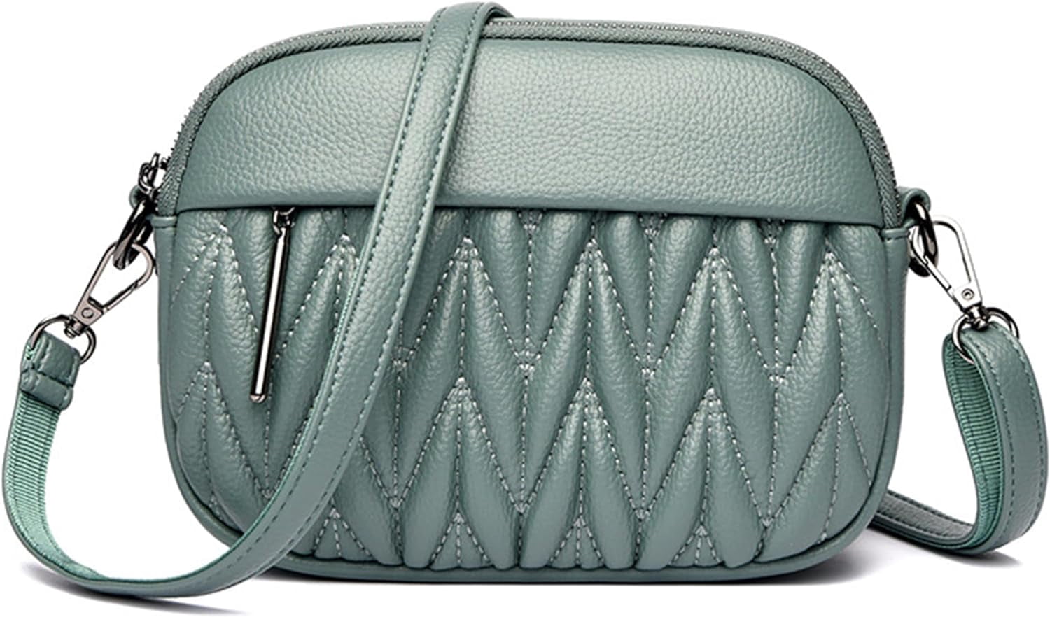 Quilted Crossbody Bags for Women PU Leather Lightweight Shoulder Bags Outdoor Trendy Medium Size Purses Wallet