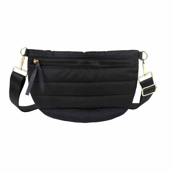 Quilted Crossbody Bags for Women Puffer Fanny Pack Sling Bag Puffy Chest Belt Bum Waist Crossbody Purse Bags Quilted Shoulder Bag for Women