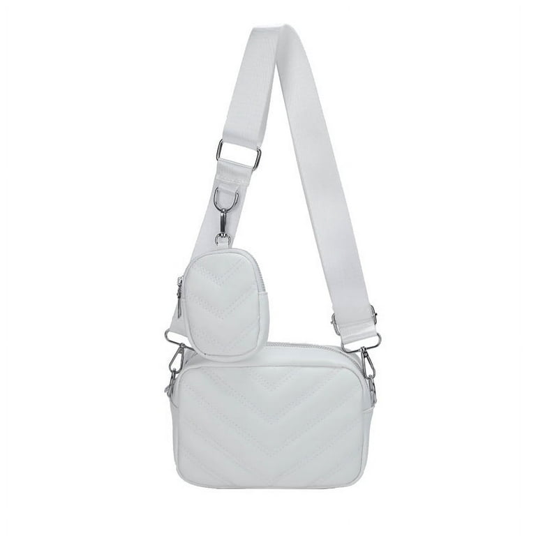 Designer Strap Quilted Crossbody Bag