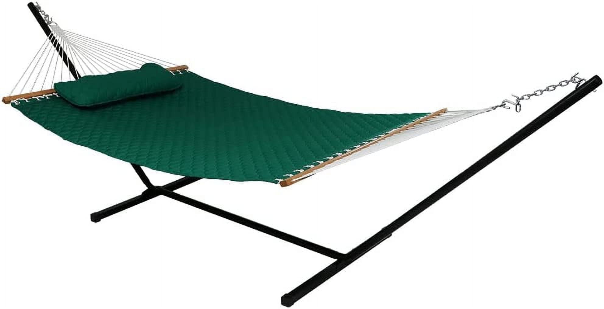 Quilted Designs Hammock with Stand 2 Person Heavy Duty Double Hammock