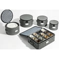 thumbnail image 1 of Quilted Dish Moving Boxes with Dividers, 5-Piece Set for Packing Plates, Wine Glasses & Fine China, Padded Storage Containers for Secure Moving & Organization, 1 of 6