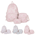thumbnail image 1 of Quilted Ditsy Floral Backpack Set 3 Piece Back to School Laptop Daypack for Women, Multi Pocket Casual College Backpack with Matching Crossbody Bag & Cosmetic Storage Pouch, 1 of 8