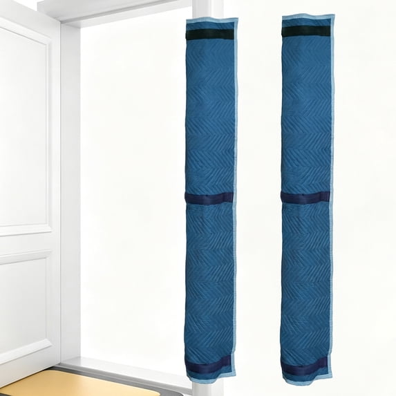 Gate Spring Fasteners Quilted Door Jamb Protector with 3 Sewn-in Steel Spring Clips,Reusable ...