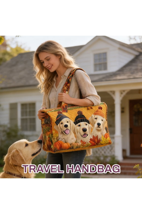 Quilted Duffle Bag Medium 16" Boho Travel Weekender Bags with Adjustable Padded Strap Tie-Dye Inspired, Subtle Colors Ladies Handbag Made From Strong Polyester Fabric