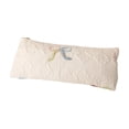 thumbnail image 1 of Quilted Embossed Bow Embroidered Pencil Pouch, Soft Pastel Decorative Pencil Case for Office Desk Artist Travel Makeup Brush Storage, 8.27 Inch, 1 of 6