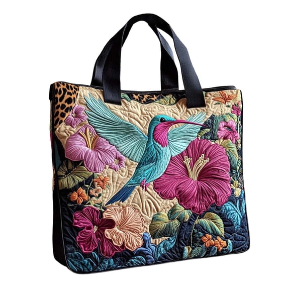 Quilted Tote Bag Fashion Pattern Design Embroidered Large Capacity Soft Shoulder Handbag Portable Casual Purse For Women Daily Shopping Office Travel Use