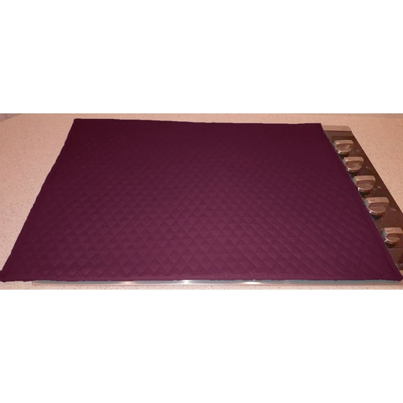 Quilted Fabric Cover & Protector for Flat Stove Top by Penny's Needful Things (Quilted Burgundy)