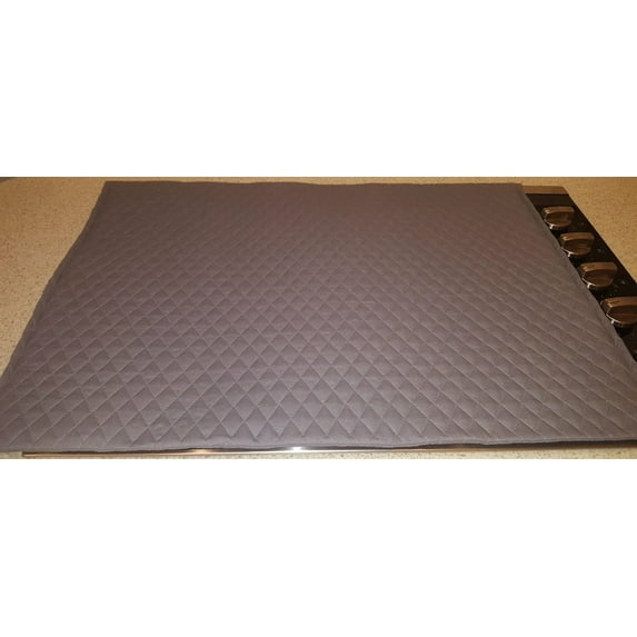 Quilted Fabric Cover & Protector for Flat Stove Top by Penny's Needful Things (Quilted Gray)