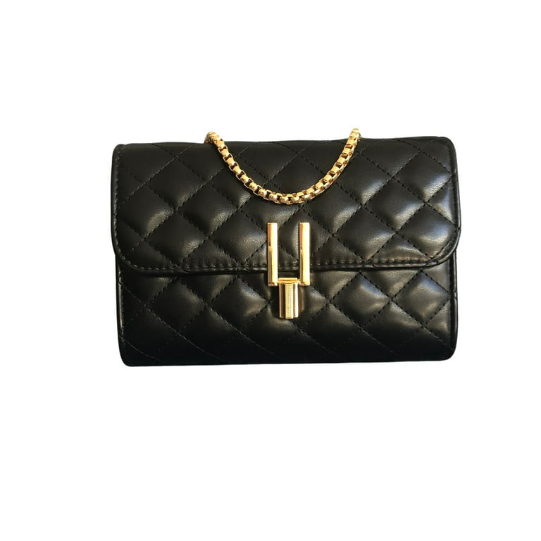 Black Quilted Small Sling Bag