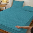 thumbnail image 1 of Quilted Fitted Mattress Protector with Deep Pocket, Non-Slip Winter Warm Breathable Polyester Topper Cover for Bed, Noiseless Machine Washable Mattress Shield for Home Hotel, 1 of 7