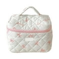 thumbnail image 1 of Quilted Makeup Bag Large Travel Cosmetic Pouch Floral Toiletry Organizer For Women Girls Cute Durable, 1 of 3