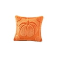 thumbnail image 1 of Quilted Halloween Pumpkin Pillow Cover 18x18 Inch – Soft Plush Decorative Throw Cushion Case with Hidden Zipper, Festive Fall Home Decor for Sofa, Couch, Bed, Chair, Party (1Pc,Pillow Not Included), 1 of 3