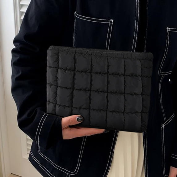 Quilted Handbag, Small Purse Organizer with Zipper Closure, Durable Nylon Mini Bag for Women, Compact Essential Bag for Daily Essentials, Travel, and On-the-Go