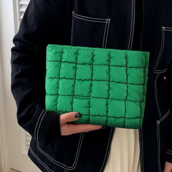 Quilted Handbag, Small Purse Organizer with Zipper Closure, Durable Nylon Mini Bag for Women, Compact Essential Bag for Daily Essentials, Travel, and On-the-Go
