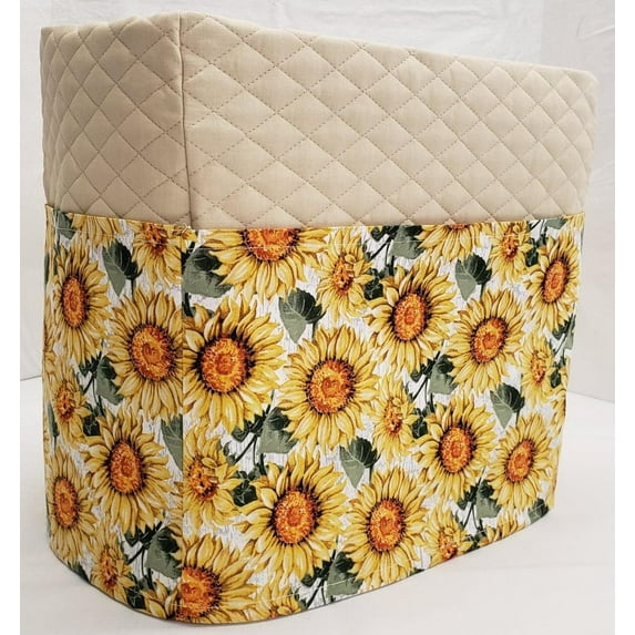 Quilted Harvest Sunflowers Bread Machine Cover by Penny's Needful Things (Tan)