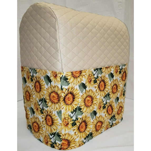 Quilted Harvest Sunflowers Cover Compatible with Farberware 4.7qt Stand Mixer by Penny's Needful Things (Tan)