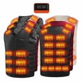 thumbnail image 1 of Quilted Heating Vest for Men Women Winter Unisex Sleeveless 2 Control 22 Heating Warm Jacket Heated USB Charging Version, 1 of 8