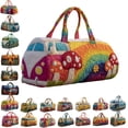 thumbnail image 1 of Quilted Hippie Van Duffle Bag with Adjustable Padded Strap - Hippie Van Inspired Bohemian Weekender with Adjustable Crossbody Strap, Construction for Gym Yoga Dance and Overnight Stays,F, 1 of 7
