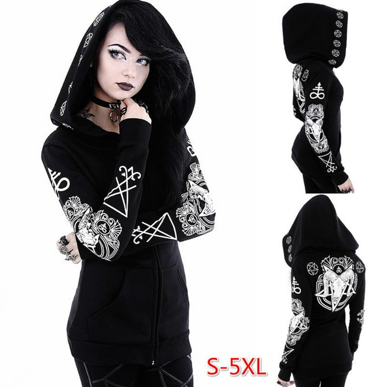Womens gothic hoodies hot sale