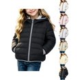 thumbnail image 1 of Quilted Jacket Zaewscy Girls Hooded Lightweight Puffer Jacket Full Zip Quilted Warm Casual Outerwear Coat Black 7-8Years, 1 of 9