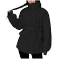 thumbnail image 1 of Quilted Jacket for Women Zip Up Stand Collar Long Sleeve Lightweight Puffer Coat Fall Winter Fashion Outerwear, 1 of 6
