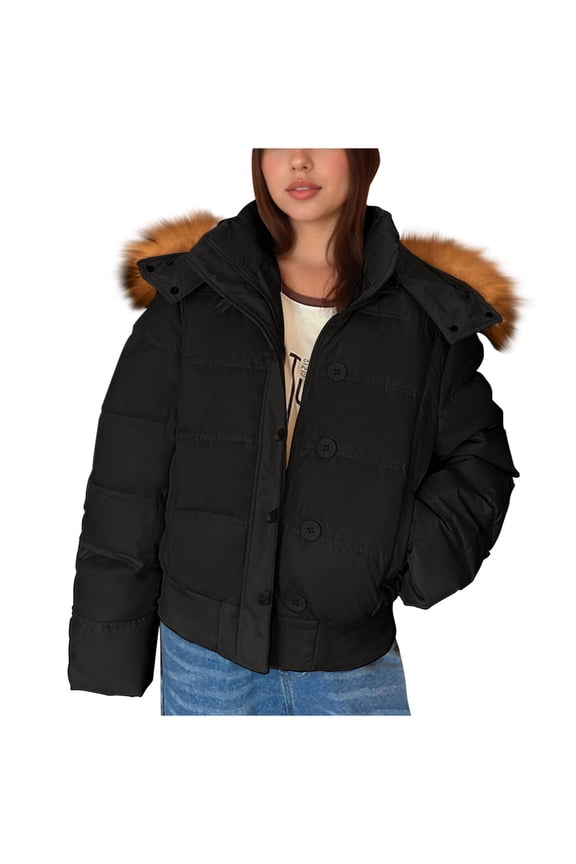 Quilted Jackets For Women Sevevn Women's Down Jacket Lightweight Zipper Hooded Down Coat for Winter