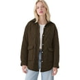 thumbnail image 1 of Quilted Jackets for Women Casual Lightweight Jacket Padded Fashion Winter Outerwear with Pockets Brown S, 1 of 5