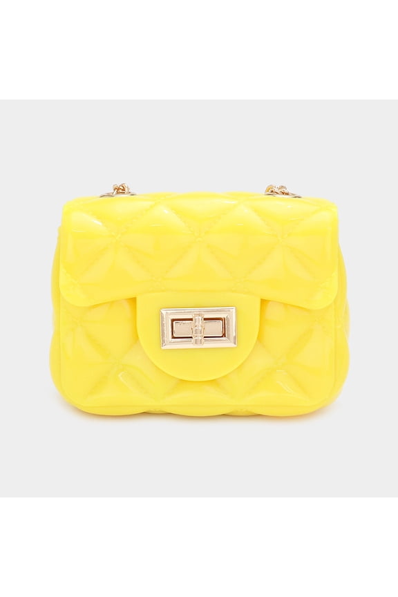Quilted Jelly Mini Micro Crossbody Bag