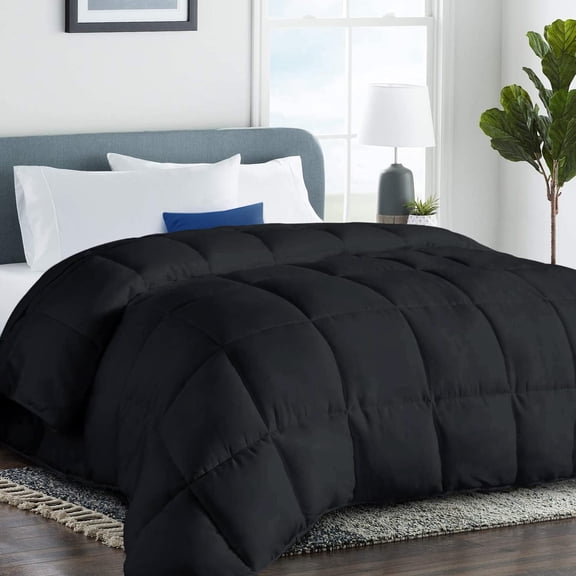 Quilted King Size Comforter - All-Season Down Alternative Duvet Insert - Luxury Hotel Warm Comforter with Anti-Clump Tech & 8 Tabs - Reversible - Breathable - Light (90"x102")