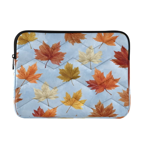 Quilted Laptop Sleeve for 13-16 Inch Laptops Protective Laptop Case Cover Lightweight Travel & Office Essentials Autumn Maple Leaves
