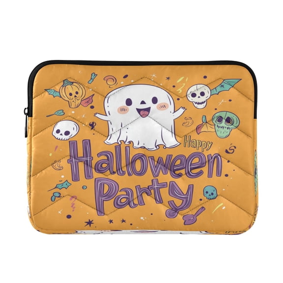 Quilted Laptop Sleeve for 13-16 Inch Laptops Protective Laptop Case Cover Lightweight Travel & Office Essentials Cartoon Halloween Characters