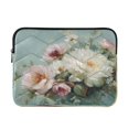 thumbnail image 1 of Quilted Laptop Sleeve for 13-16 Inch Laptops Protective Laptop Case Cover Lightweight Travel & Office Essentials Vintage Peonies and Daisies, 1 of 8
