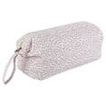 thumbnail image 1 of Quilted Large Capacity Travel Portable Carrying Case Casual Hair Tools Travel Bag for Women Girls Work Shopping Vacation Daily (Pink flowers), 1 of 10