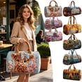 thumbnail image 1 of Quilted Large Embroidery Duffle Bag For Women Travel Tote Cute Nature Prints Shoulder Bag Weekend Trip Overnight Carryall Purse Luggage Storage, 1 of 9