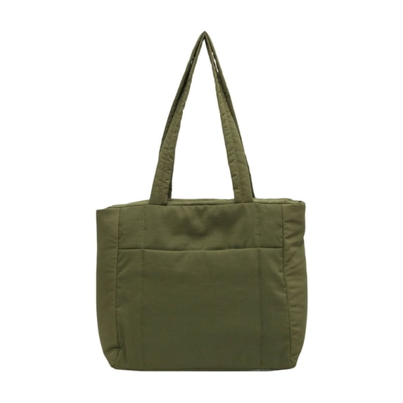 Quilted Large Tote Bag for Women, Lightweight Solid Shoulder Bag, Soft Travel Work Bag Everyday Purse Casual Shoulder Bag Purse Handbags