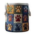 thumbnail image 1 of Quilted Laundry Basket with Handles, Boho Floral Fabric Storage Hamper, Large Soft Quilted Laundry Basket for Nursery, Bedroom, Laundry Room,Clothes & Toys J, 1 of 2