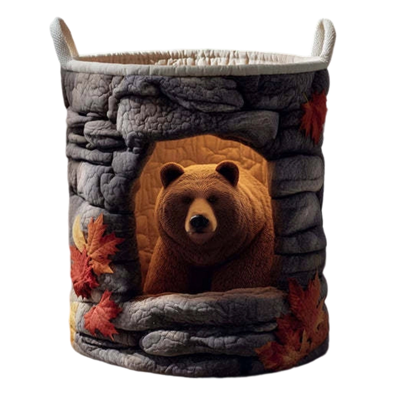 Quilted Laundry Boho Cat Animal Storage Hamper for Nursery Bedroom Laundry Room Sturdy Laundry Hamper with Handles for Home Storage and Laundry Organization Freestanding Utility