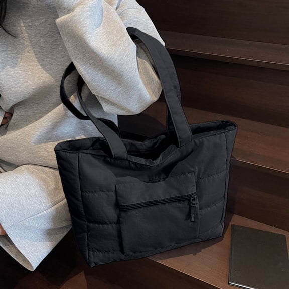 FAMTKT Quilted Lightweight Casual One Shoulder Computer Bag Large Capacity Tote Bag,Home Decor Collection