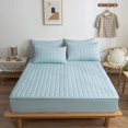 Quilted Mattress Cover Soft Washable Bed Cover Breathable Fitted Sheet