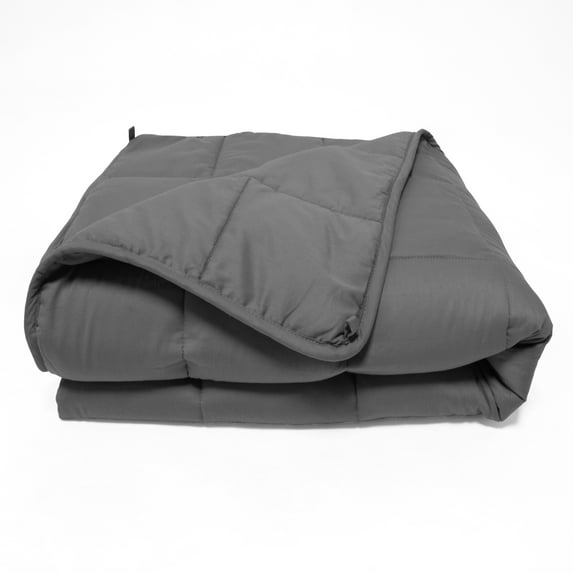 Quilted Microfiber 10-Pound Weighted Throw Blanket, Charcoal, 41" x 60"