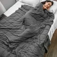 thumbnail image 1 of Quilted Microfiber 41"x60" Weighted 7lb Blanket, Charcoal by Blue Nile Mills, 1 of 10