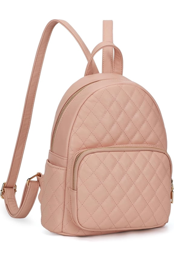 Quilted Mini Backpack for Women, PU Leather Backpack Purse Designer Satchel Bag, Small Casual Daypack for Ladies
