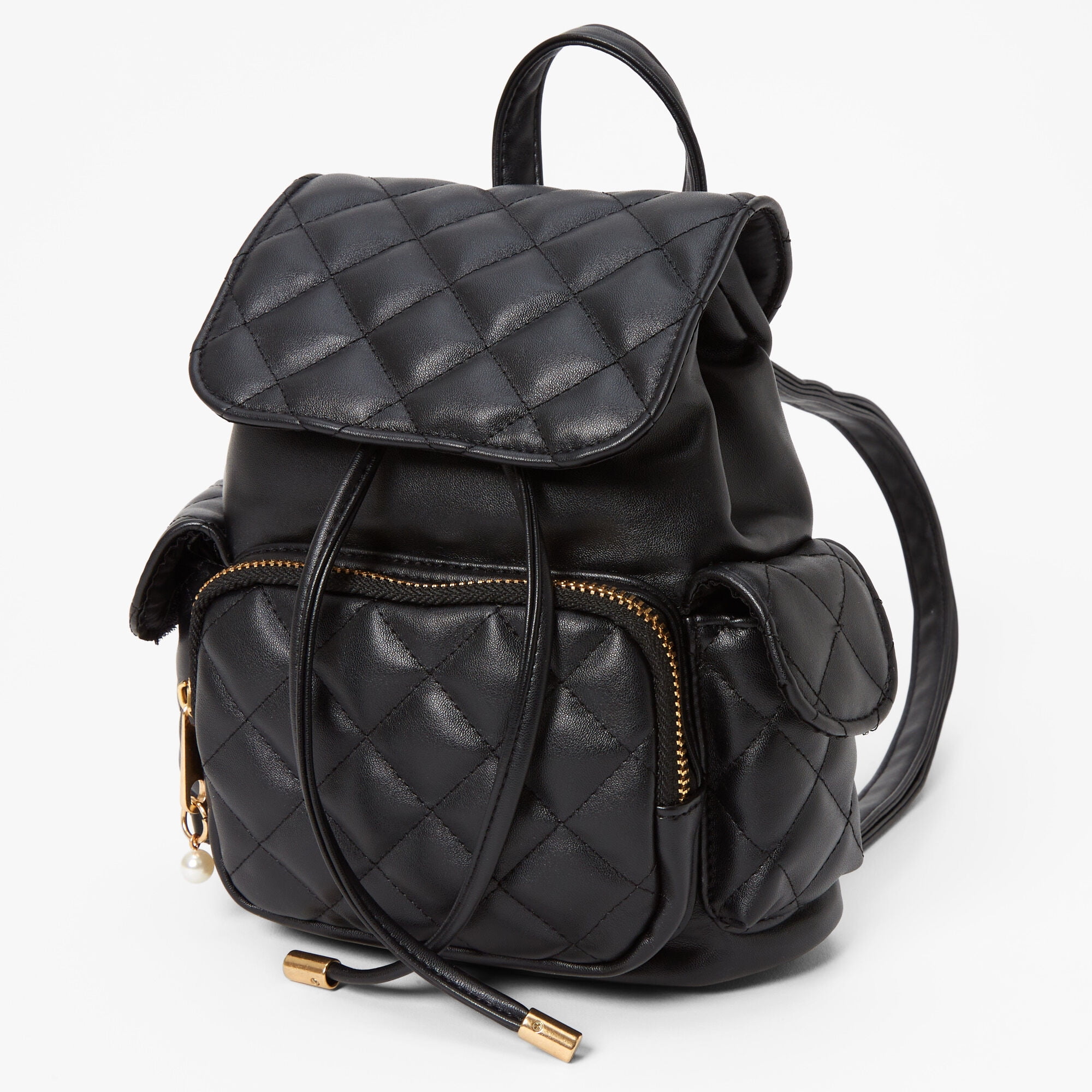 Quilted Mini Flap Backpack - Black - Walmart.com Quilted Mini Flap Backpack - Black - Walmart.com