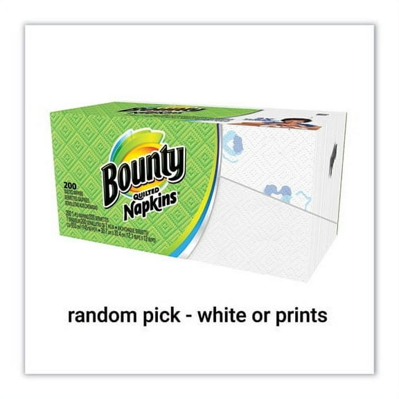 Quilted Napkins, 1-Ply, 12 1/10 X 12, Assorted - Print Or White, 200/pack | Bundle of 2 Packs