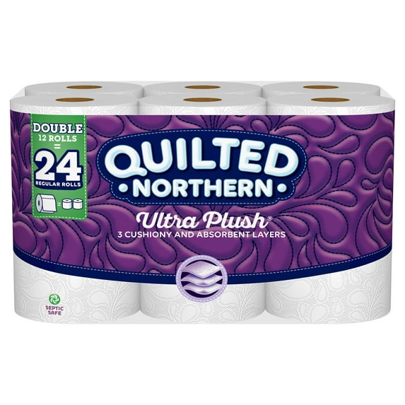 Quilted Northern Ultra Plush, 12 Double Rolls, Toilet Paper