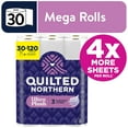 thumbnail image 1 of Quilted Northern Ultra Plush 3-Ply Toilet Paper, 30 Mega Rolls, 255 Sheets Per Roll, 1 of 10