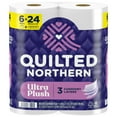 Quilted Northern Ultra Plush STF9 Toilet Paper, 6 Mega Rolls = 24