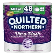 Quilted Northern Ultra Plush Toilet Paper, 12 Mega Rolls = 48 Regular Rolls, 3-Ply Bath Tissue