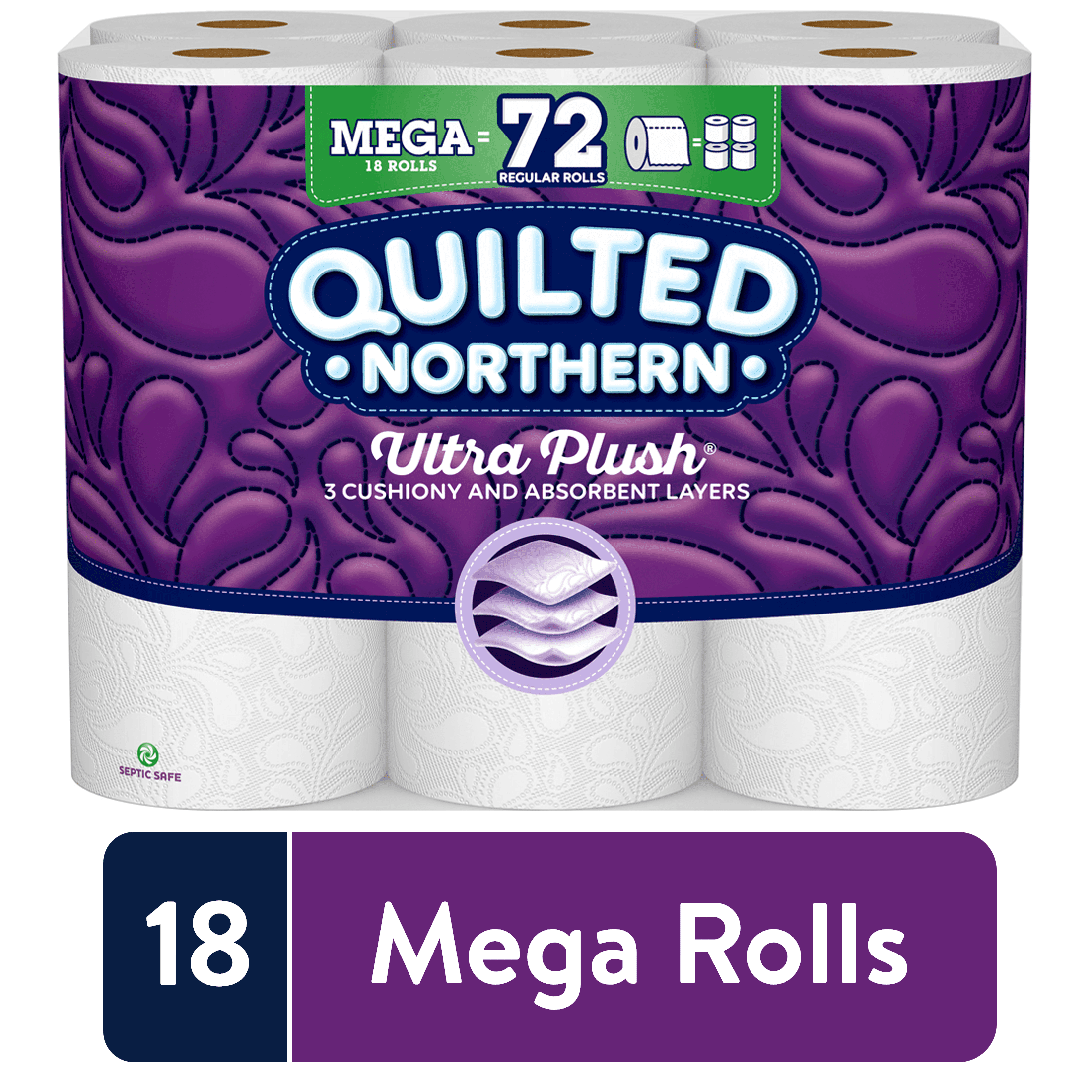 Quilted Northern Ultra Plush Bathroom Tissue, Unscented, Mega